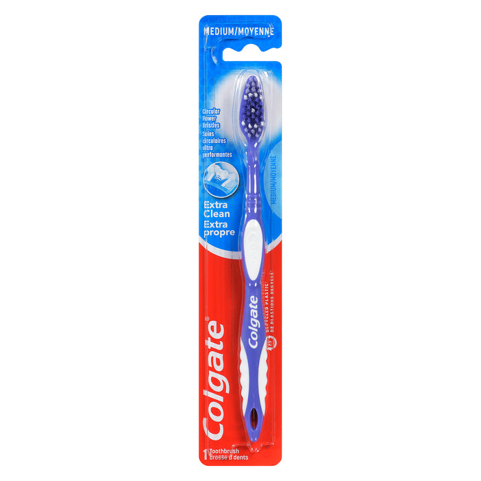 Brosse à dents moyenne Colgate Extra clean