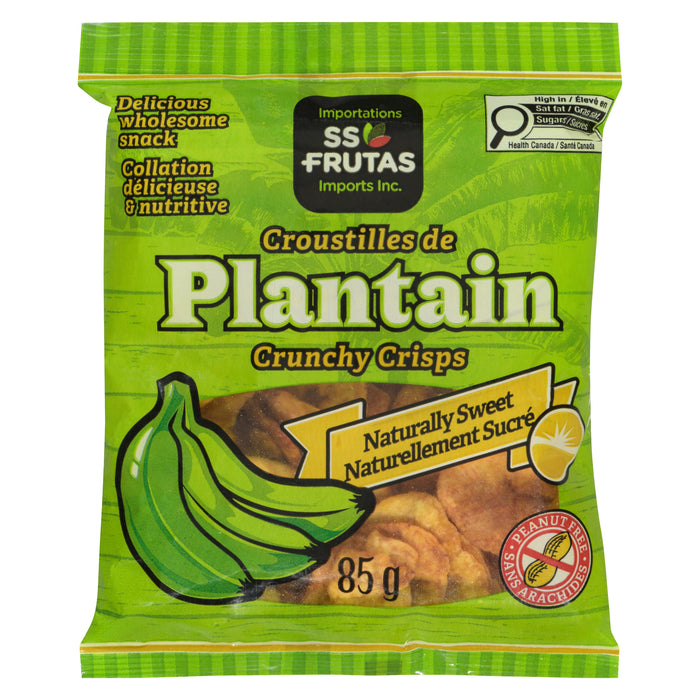 Importations SS-Frutas Inc. Croustilles de Plantain Naturellement Sucré, 85-g