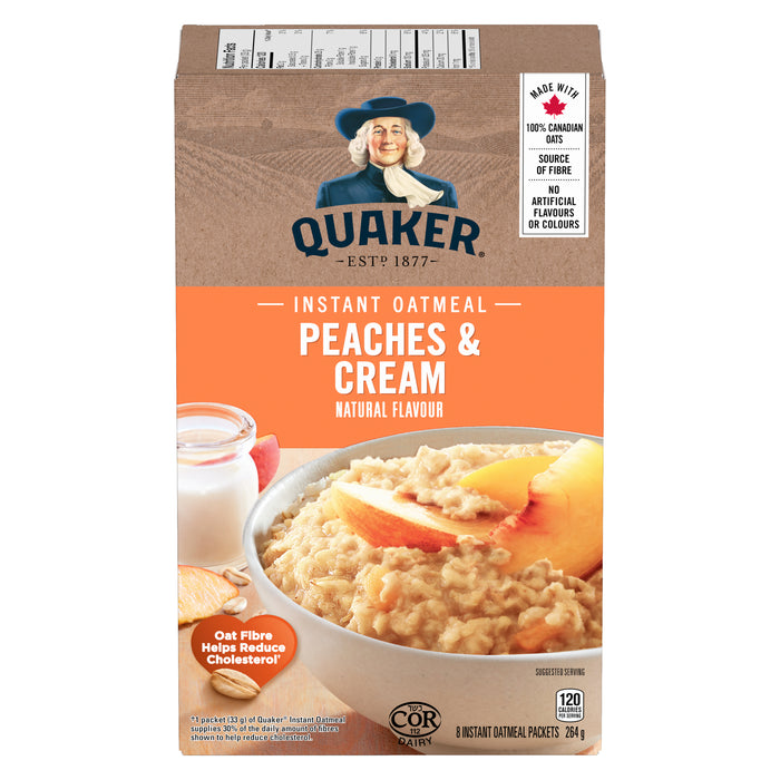 Gruau instantané à saveur de pêche et de crème Quaker - 264g