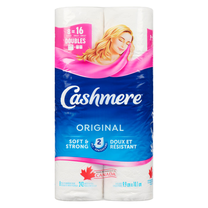 Papier hygiénique Cashmere en rouleaux double épaisseur - emb. de 8
