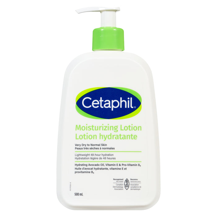 Cetaphil Lotion Hydratante Peaux Très Sèches à Normales, 500 ml