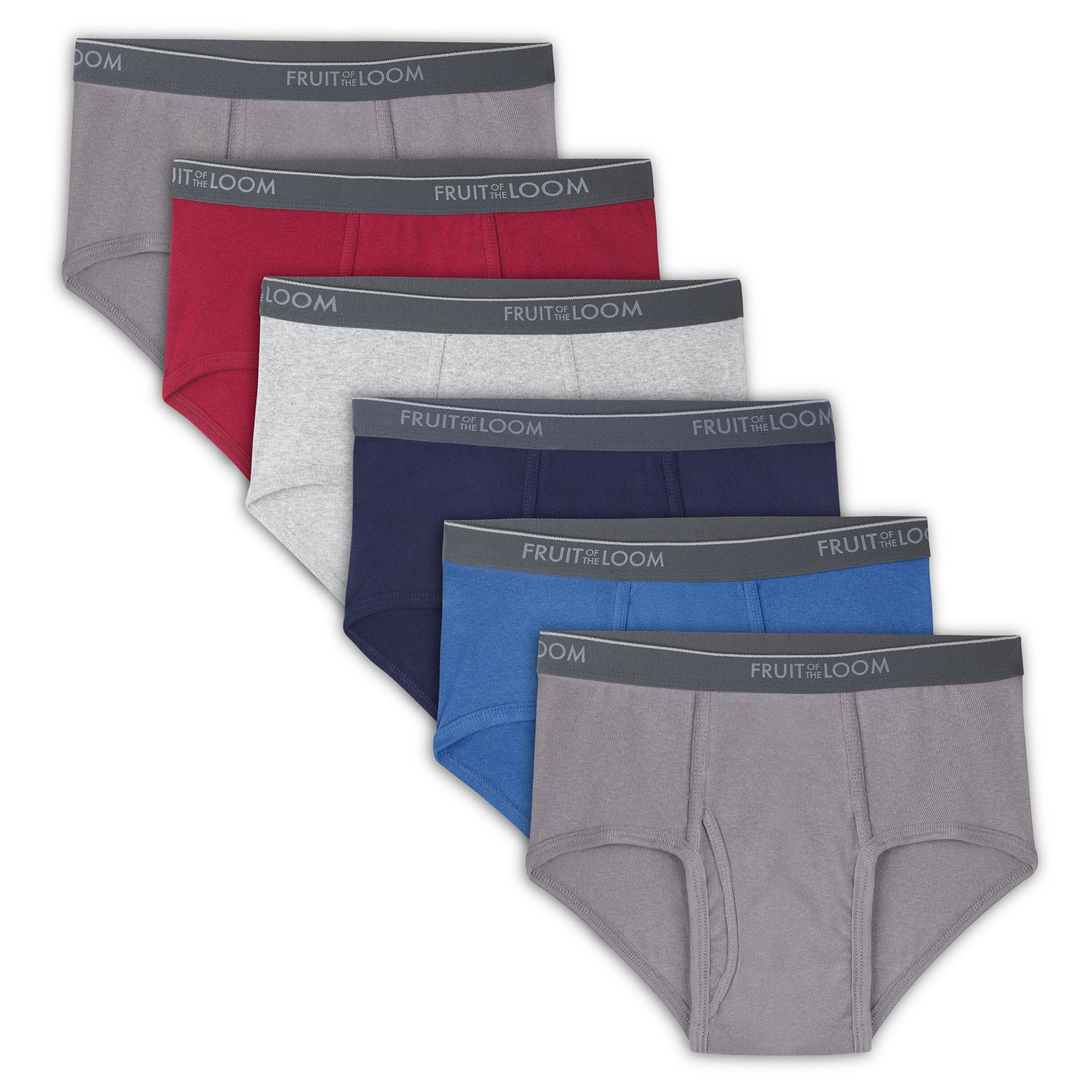 Fruit of the Loom Men's Mid-Rise Briefs, Large, 6-Pack – Giant Tiger