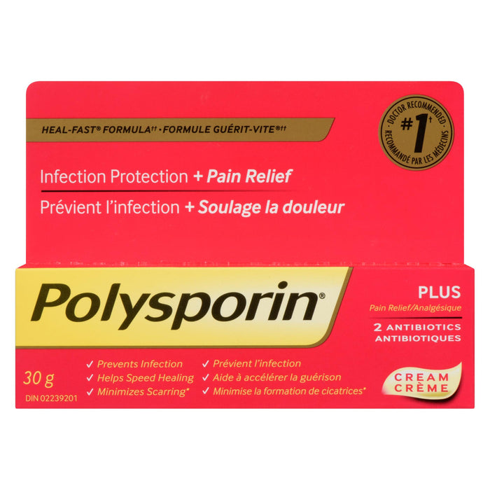 Polysporin Plus Pain Relief Cream, 30-g