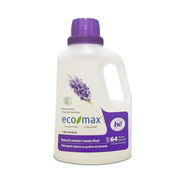 Eco-Max Natural Lavender Laundry Wash with Plant-Based Ingredients, 1.89-L