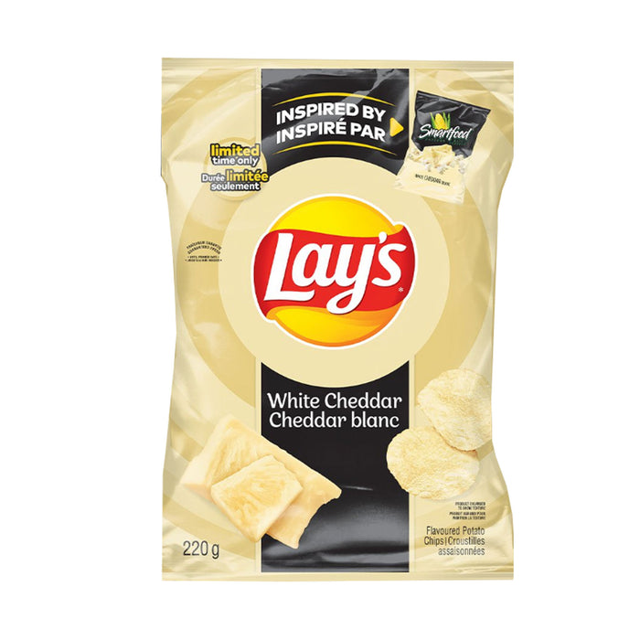 Lay's White Cheddar Flavoured Potato Chips, 220-g