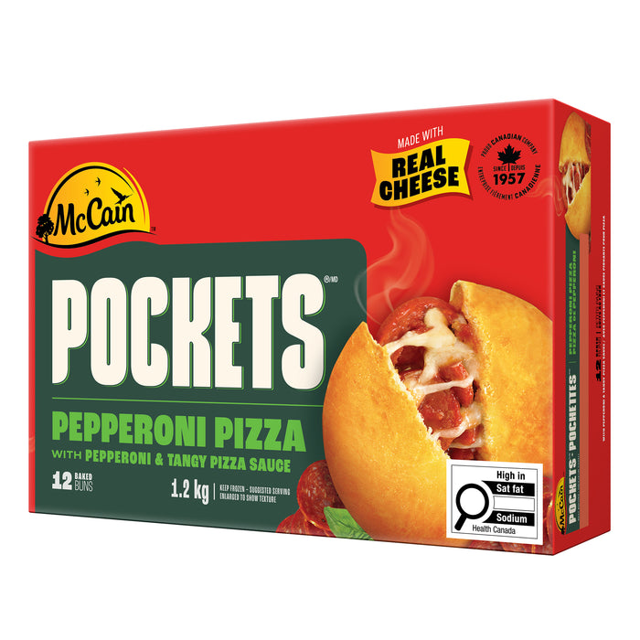 Pizza Pochettes au pepperoni McCain, emb. de 12, 100 g