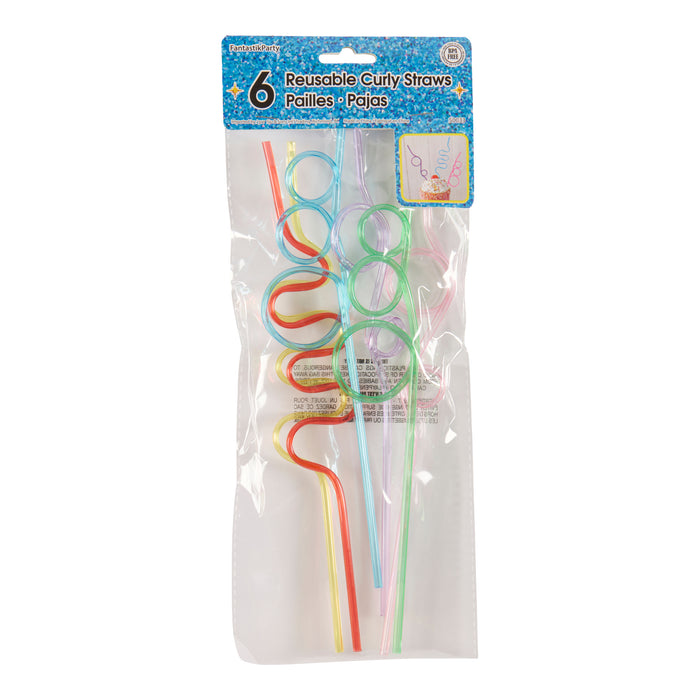 Pailles amusantes, emballage de 6