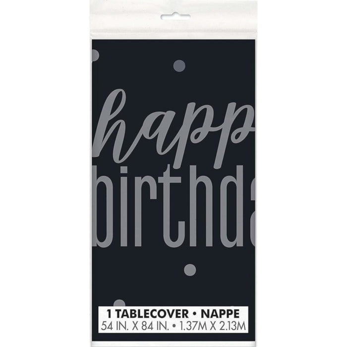 Unique Black Glitz Table-cover, 84-in