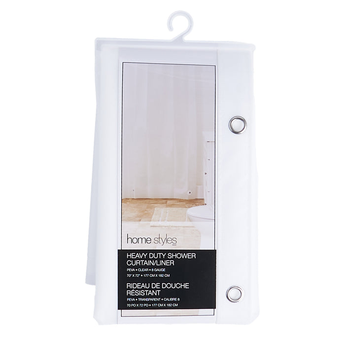 HomeStyles Frost PEVA Shower Curtain Liner, 70-in x 72-in, Ivory