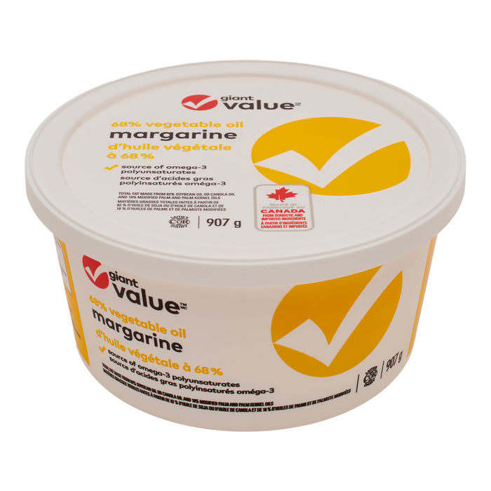 Giant Value 68% Vegetable Oil Margarine, 907-g