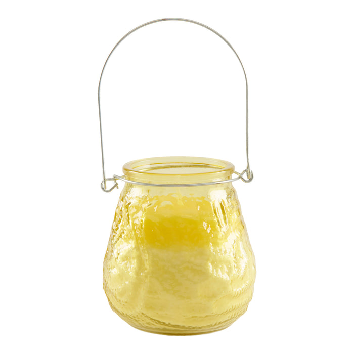 Bougie à la citronnelle dans un verre