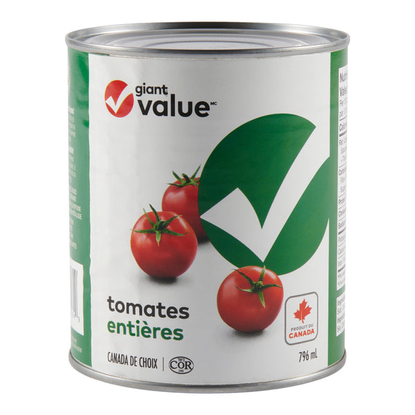 Giant Value Whole Tomatoes, 796 ml – Giant Tiger