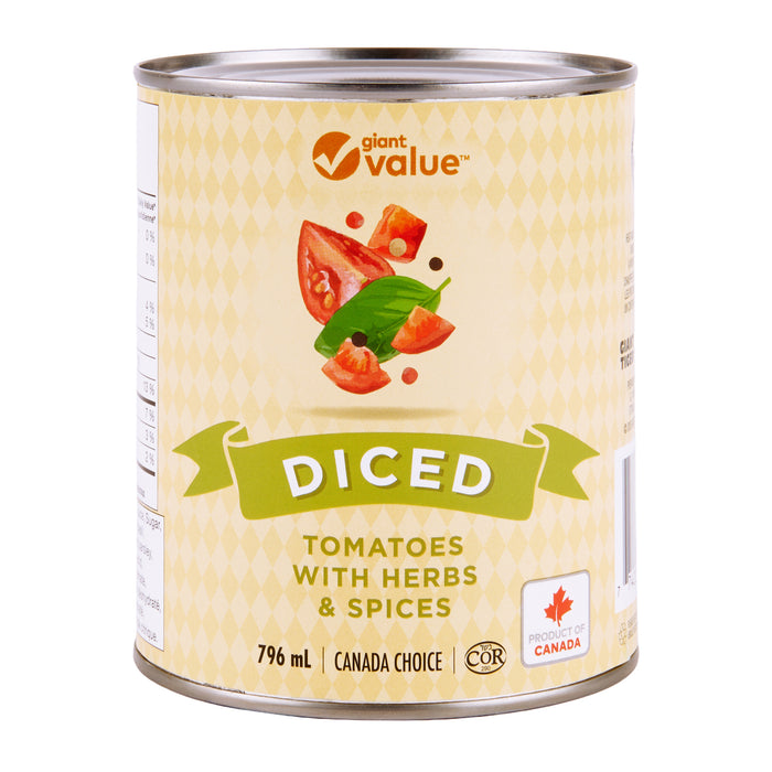 Giant Value Diced Tomatoes with Herbs, 796 ml