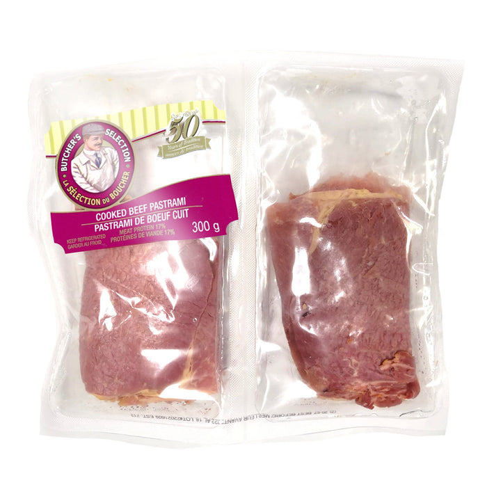 Pastrami de boeuf cuit assaisonné Sélection du boucher, 300 g