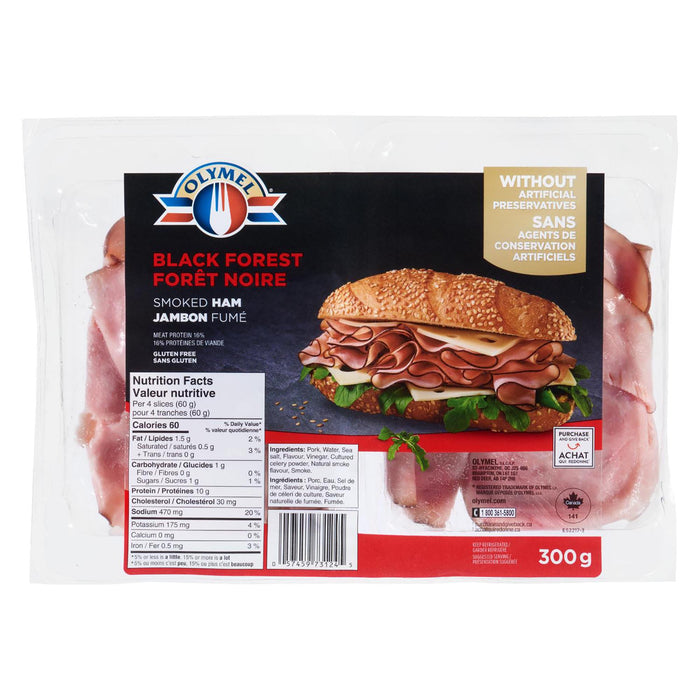Olymel Black Forest Smoked Ham, 300 g