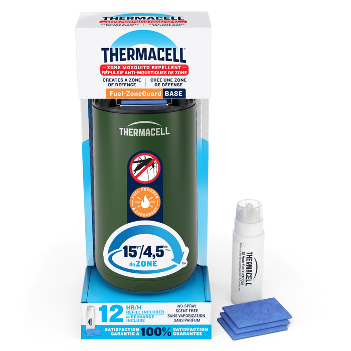 Thermacell Fuel-ZoneGuard Base Fuel Powered Mosquito Repeller with 12-Hour Refill