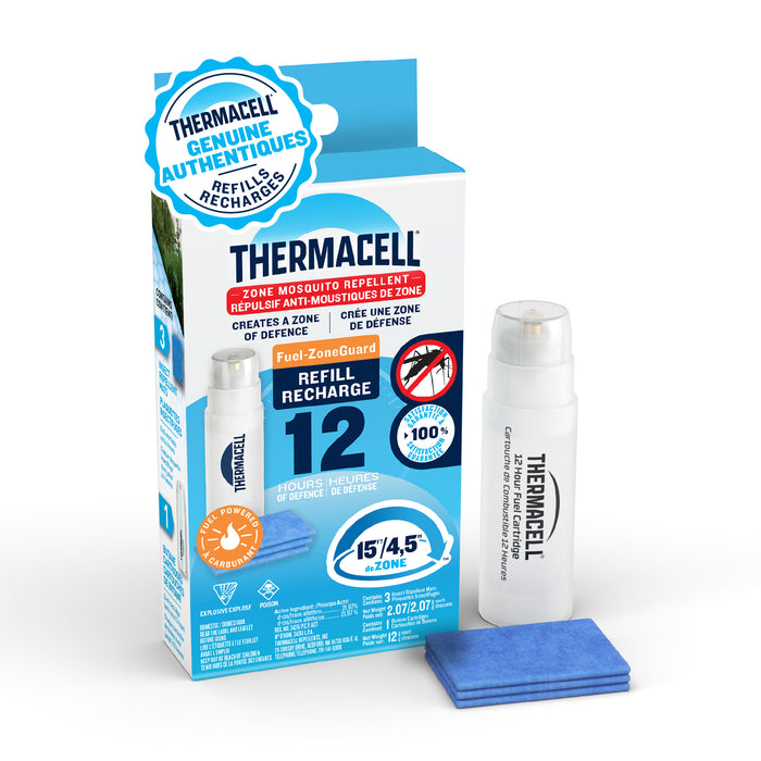 Recharge de répulsif à moustiques Thermacell Fuel‑ZoneGuard à combustible, paquet de 12 heures