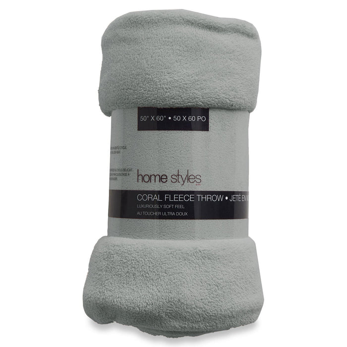HomeStyles Coral Fleece Throw, 60-in