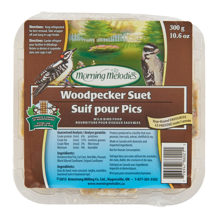 Morning Melodies Woodpecker Suet Wild Bird Food, 300-g
