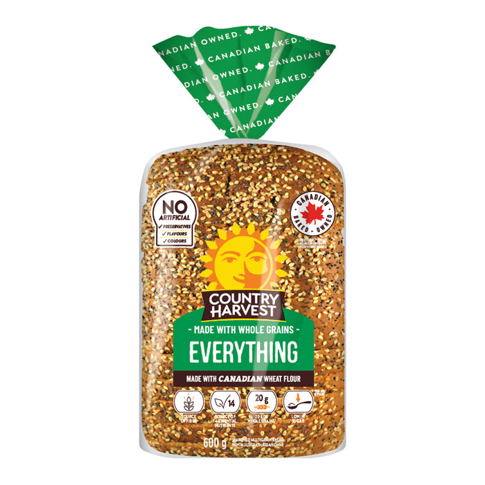 Country Harvest Seasoned Multigrain Bread Everything, 600 g