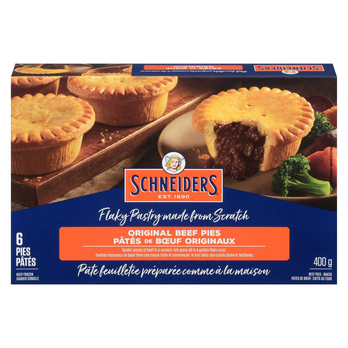 Schneiders Original Beef Pies, 6-Pack, 400-g