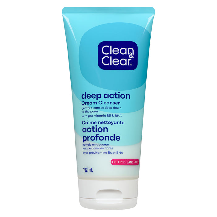 Clean & Clear Crème Nettoyante Action Profonde, 192 ml