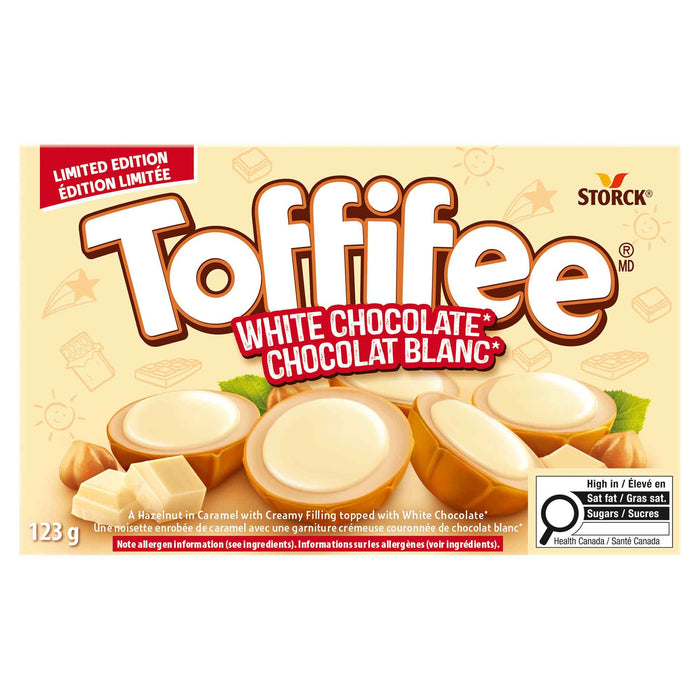 Toffifee Noisette Enrobée de Caramel avec une Garniture Crémeuse Couronnée de Chocolat Blanc, emb. de 15