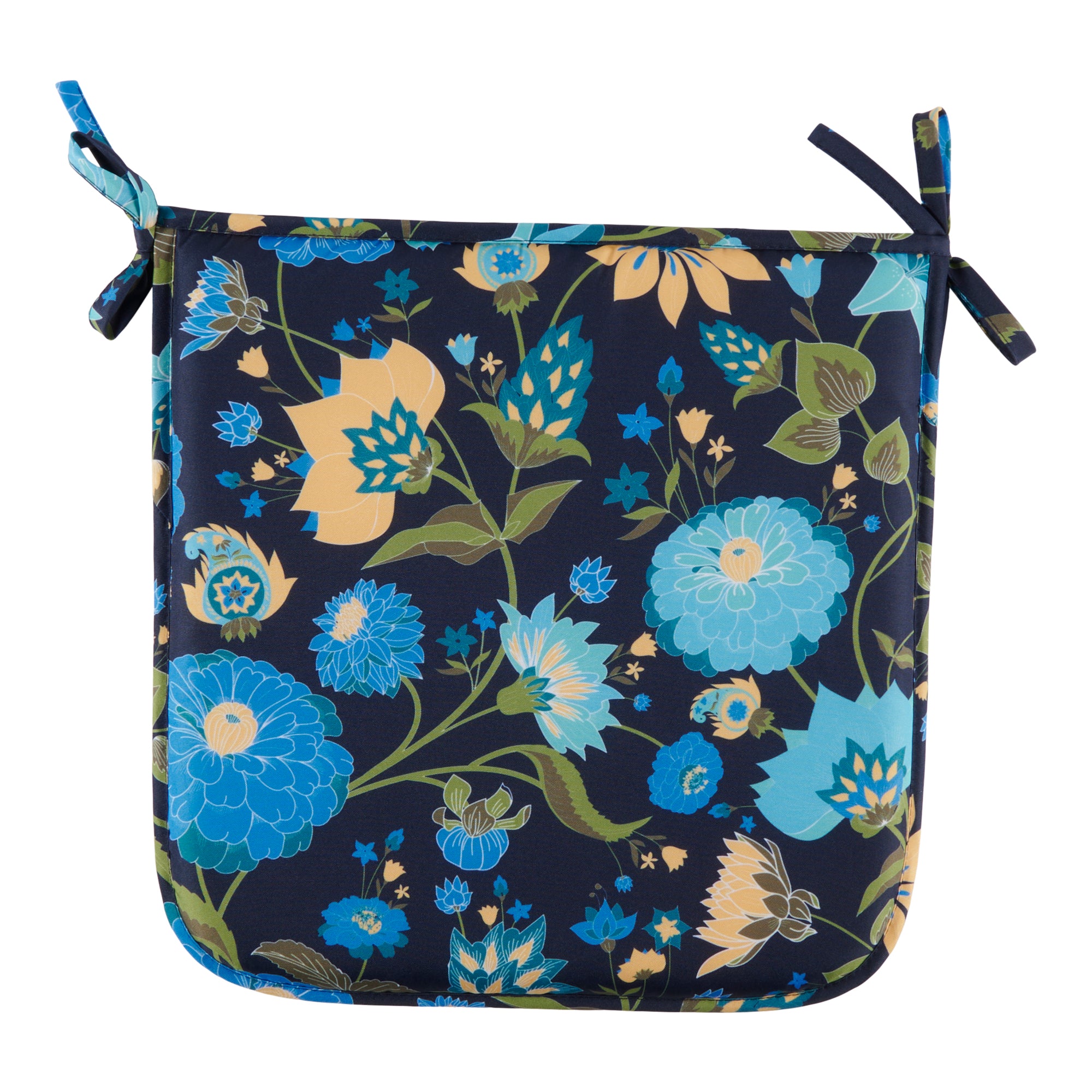 Outdoor Printed Chair Pad, 2Pack, 16in., Black Giant Tiger