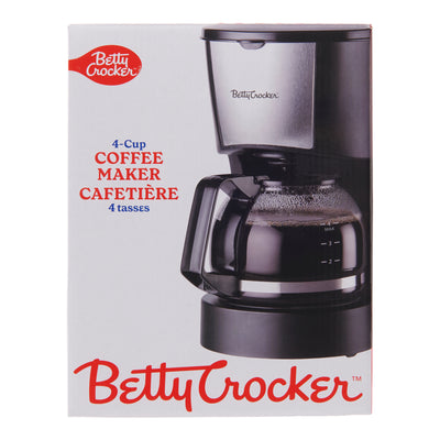 Betty Crocker 4-Cup Coffee Maker, Black – Giant Tiger