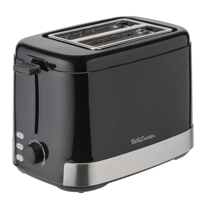 Grille-pain à 2 fentes extra larges Betty Crocker – noir