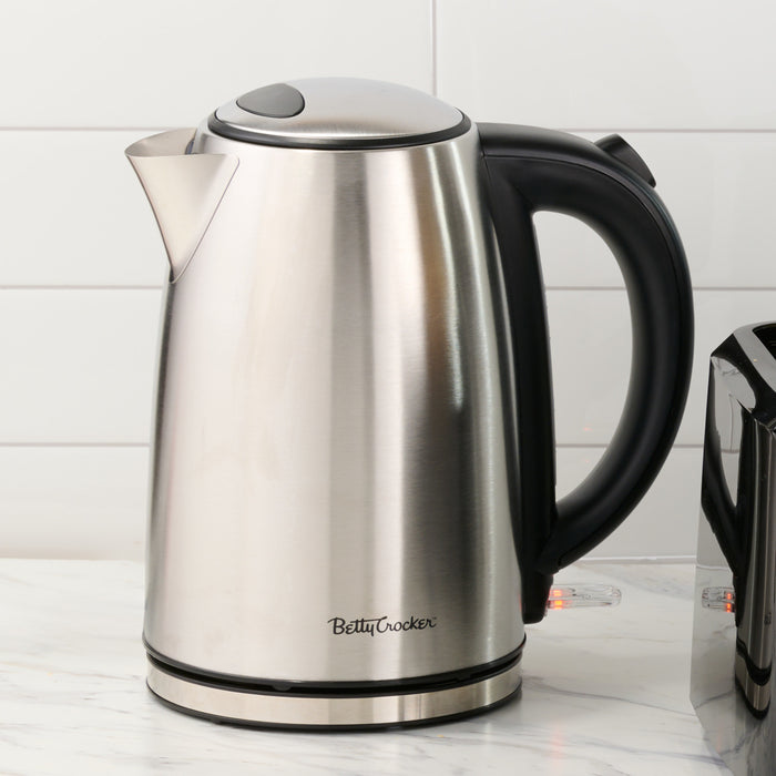 Betty Crocker 360 Jug Kettle, Stainless Steel, 1.7-L
