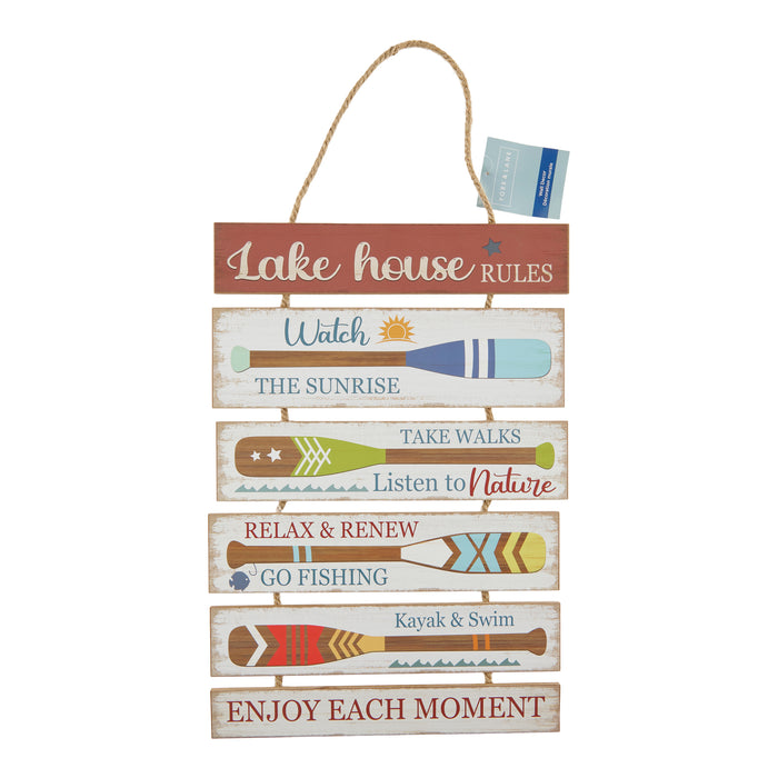 Wooden Hanging Sign, 20.5-in