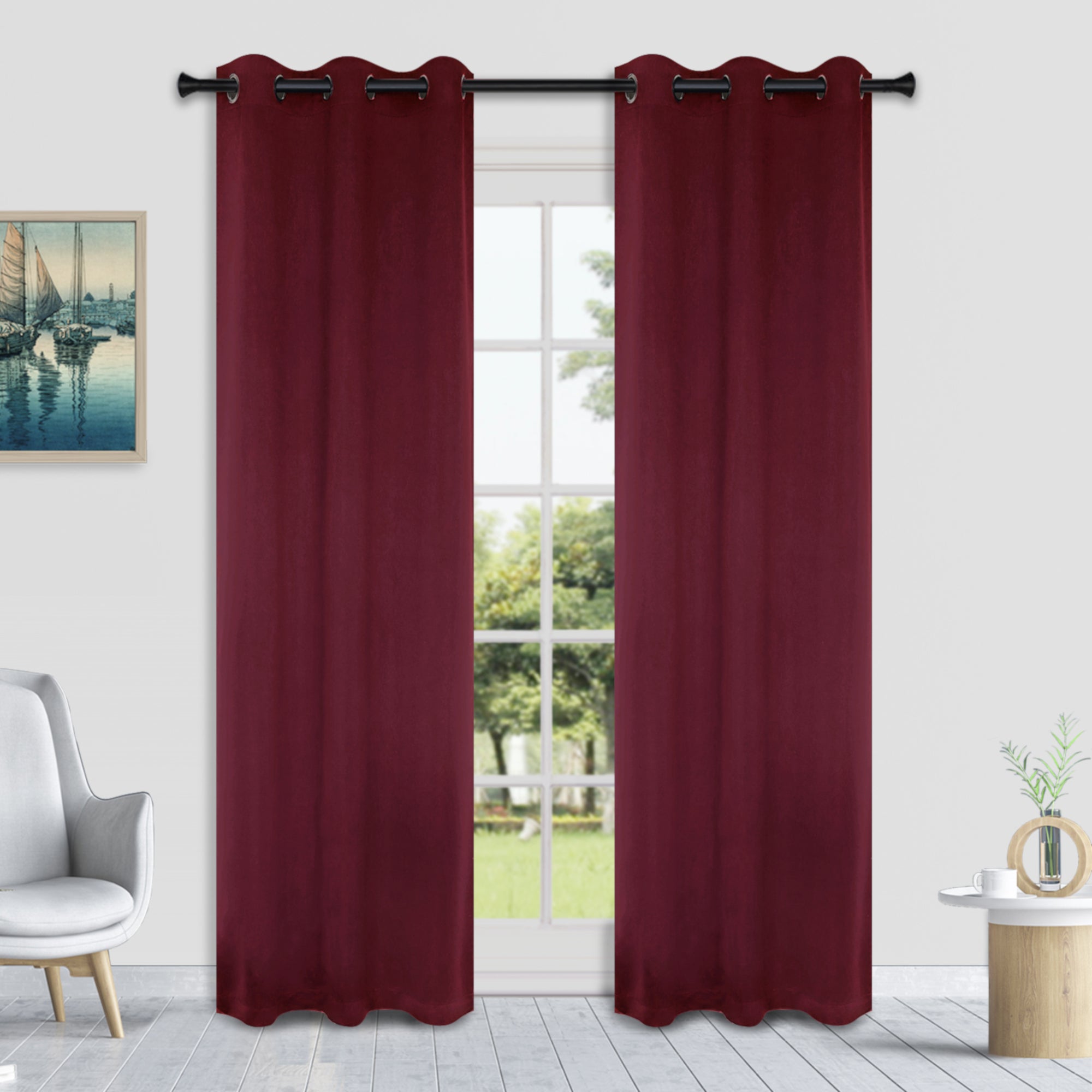 HomeStyles Blackout Curtain, Burgundy, 84in. Giant Tiger