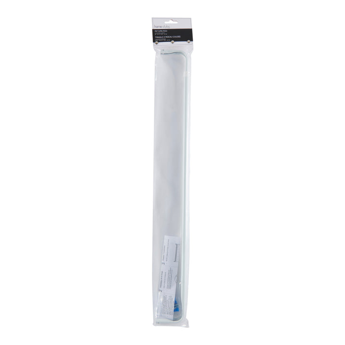Single Return Curtain Rod, White, 28-in to 48-in.