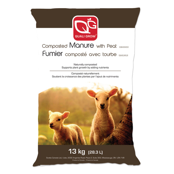 Quali Grow Composted Manure With Peat, 28.3-L