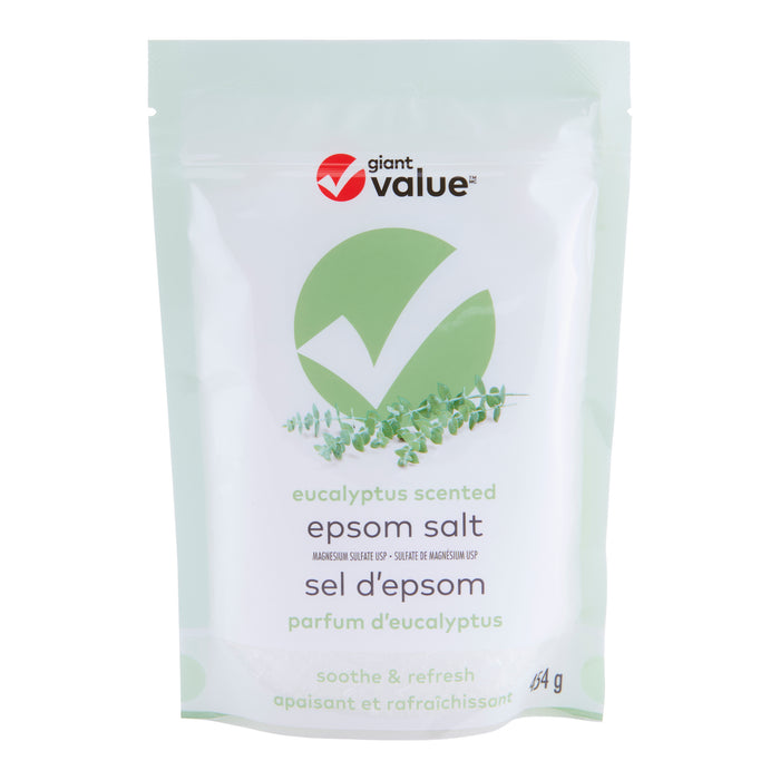 Giant Value Eucalyptus Scented Epsom Salt, 454-g