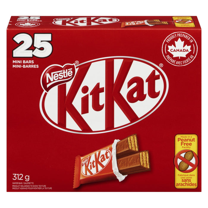 Barres de chocolat KitKat de Nestlé, emb. de 25