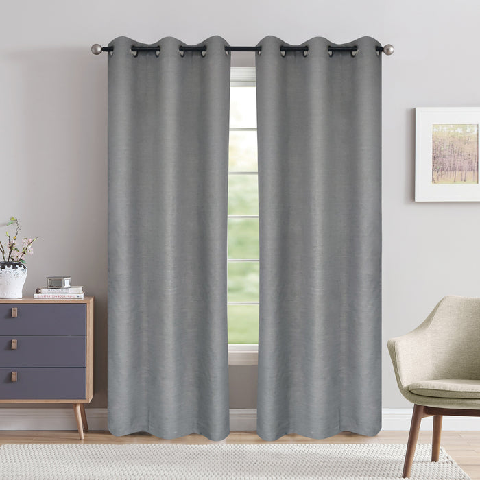 Textured Faux Suede Curtain, 84-in.