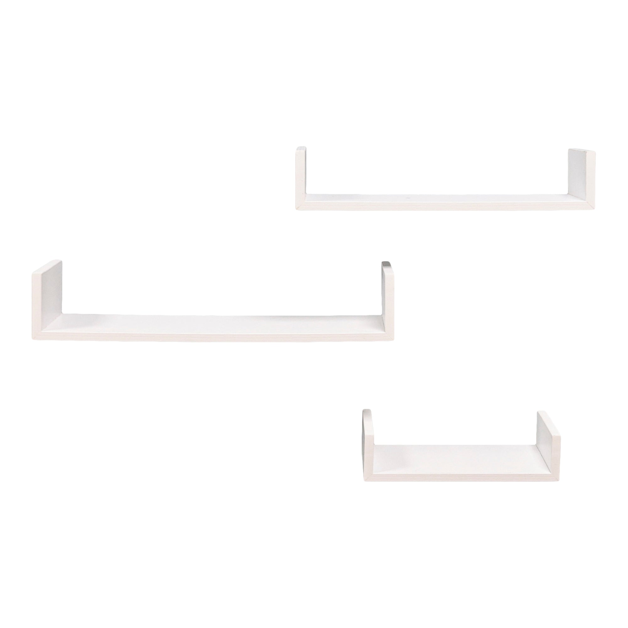 Floating Wall Shelves, White, 3 Pack Giant Tiger