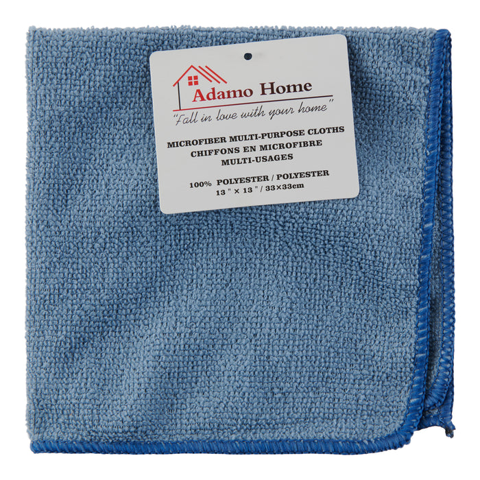 Chiffon de nettoyage polyvalent en microfibre Adamo Home, 13 x 13 po, assortiment