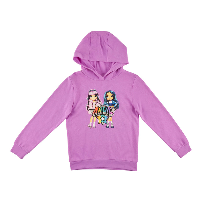 Girls' Licensed Rainbow Magic Hoodie with Hood Graphic, Purpletra