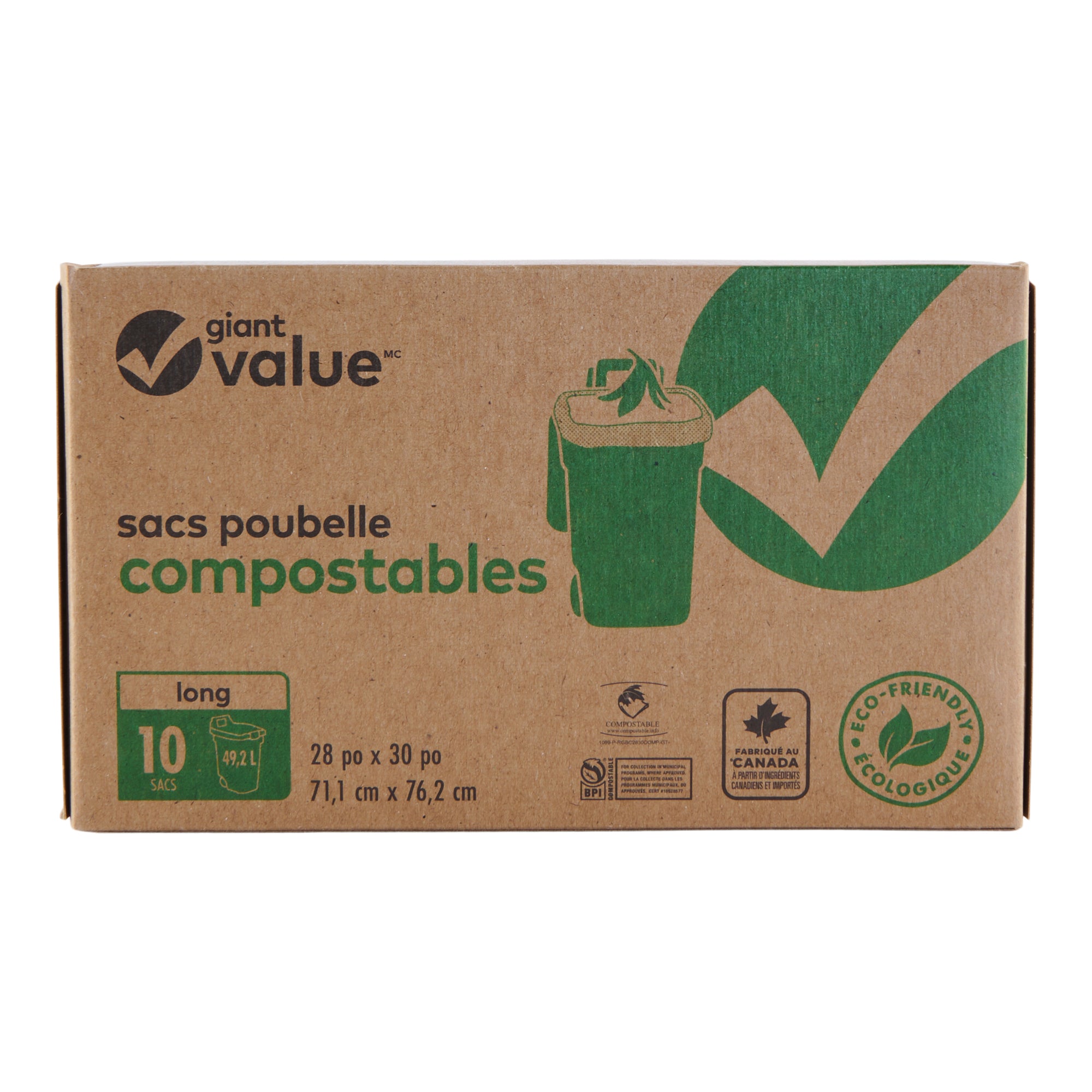 Giant Value Compostable Food Waste Bags, Tall, 10Pack Giant Tiger