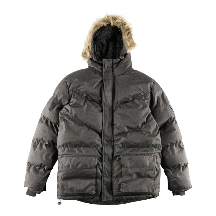 Mountain Ridge Men's Winter Parka with Faux Fur Lined Hood