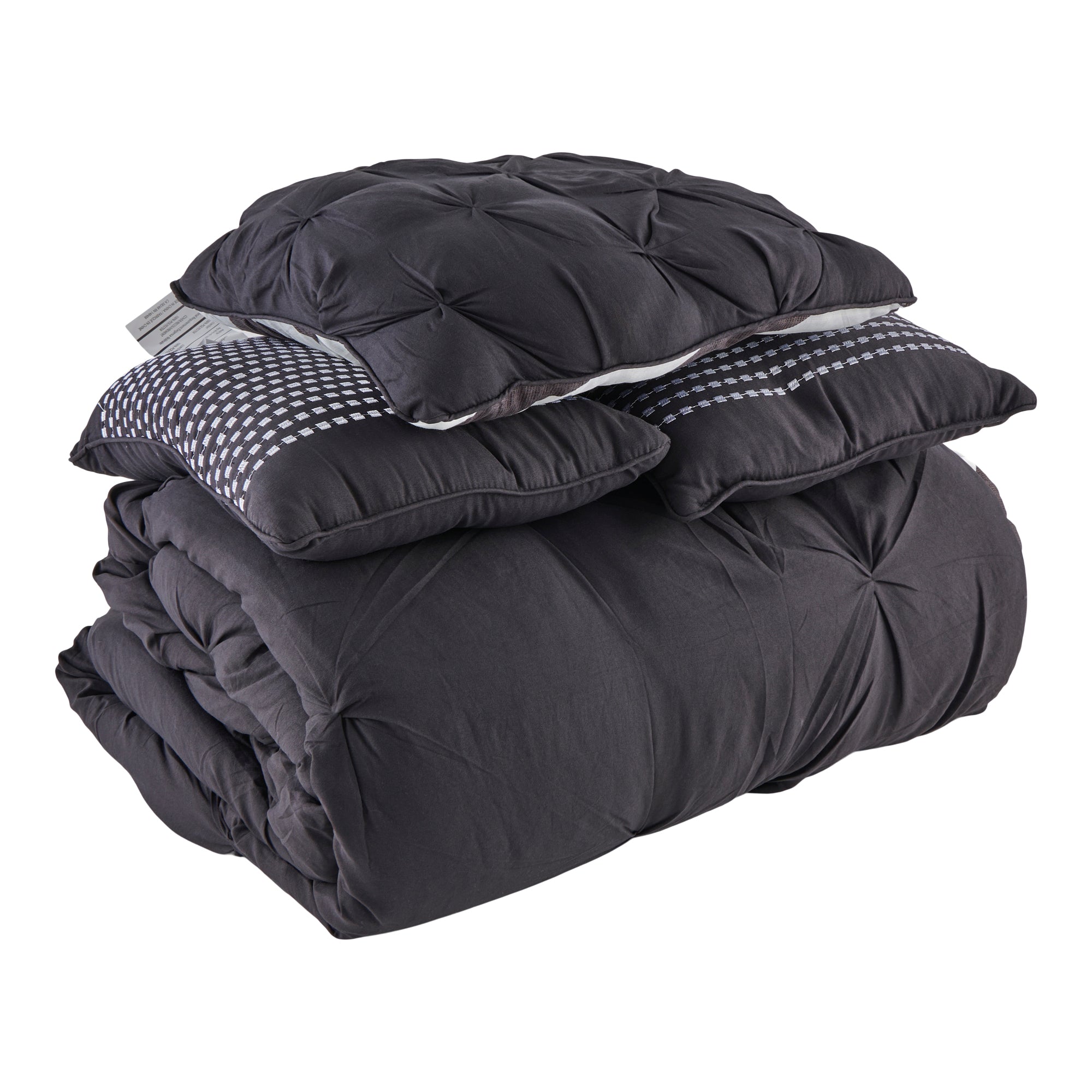 Pintuck Comforter Set, King, 7 Piece Giant Tiger