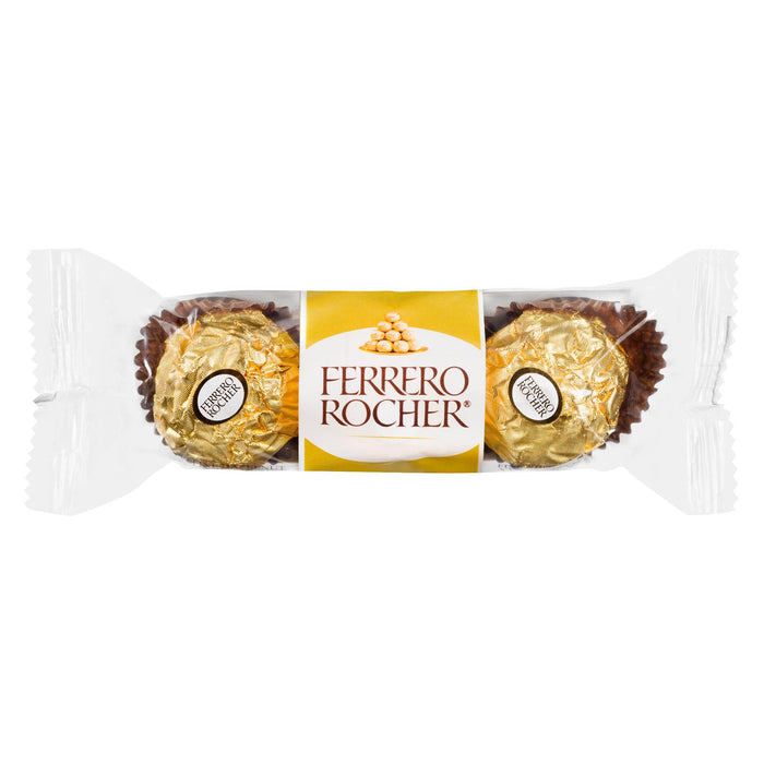 Ferrero Rocher Fine Hazelnut Chocolate, 3-Pack