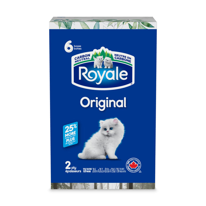 Royale Original 2-Ply, 6-Pack, 126 Facial Tissues
