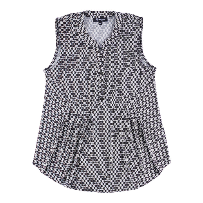 lily morgan Women's Pintuck Sleeveless Top