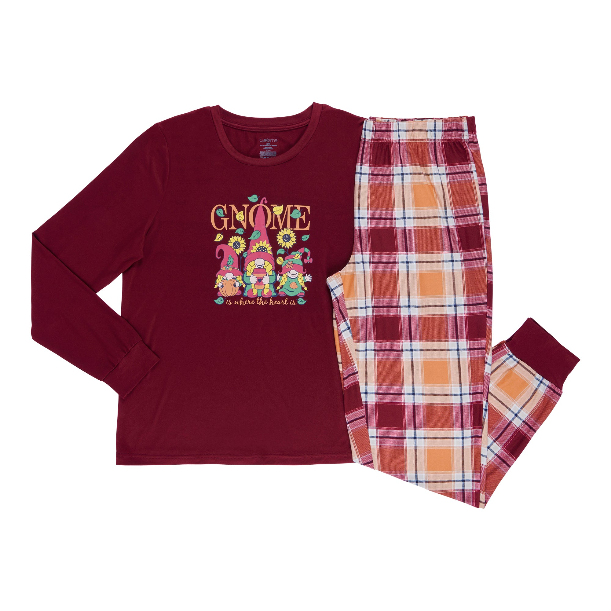 Carisma Women's Fall Family PJ Set, 2Piece Giant Tiger