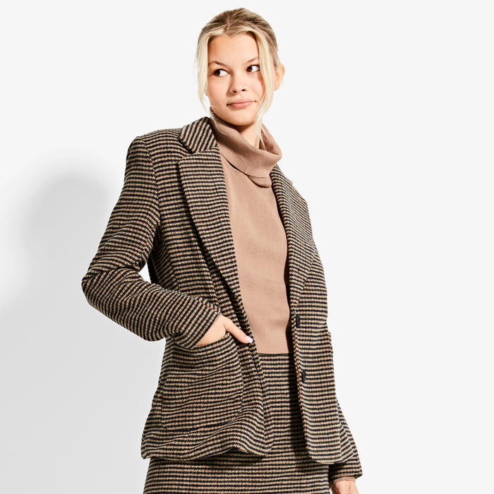Blazer pied-de-poule Les bleus urbains Limited Collection pour femmes