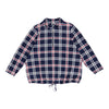 mySTYLE Women's Plus 1/4 Zip Plaid Top with Tie-Front